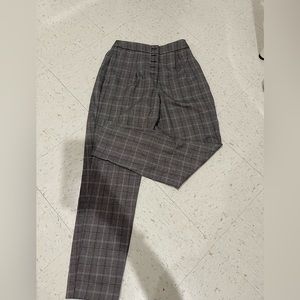 EXPRESS ankle crop plaid pants